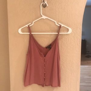 Pink Forever 21 button up tank top (minimal use)